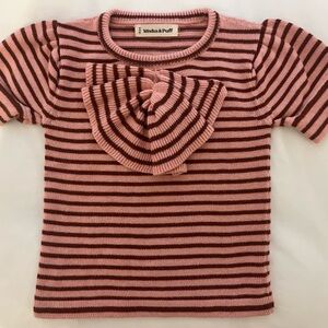Misha and puff striped knit T-shirt
